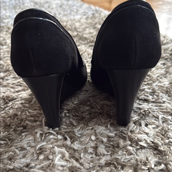 WHBM Black Suede Wedges for Women - Picture 12 of 13
